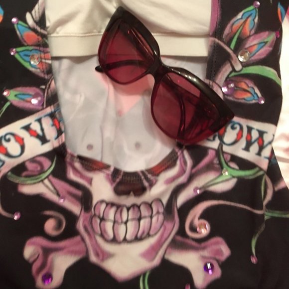 RARE y2k style Ed Hardy dress with gorgeous graphics and crystal details! - Picture 8 of 13